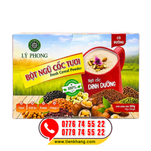 Bột ngũ cốc Tươi Lý Phong  - Có đường - Hộp 300g (15g x 20 gói)